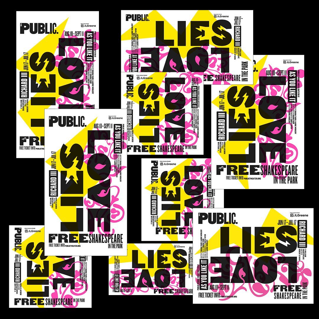 Paula Scher X The Public Theatre Knockout Stars In This Year S
